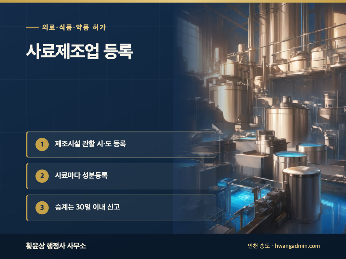 사료제조업 등록과 사료 성분등록 — 단미사료·배합사료·보조사료 절차 — 안내 이미지