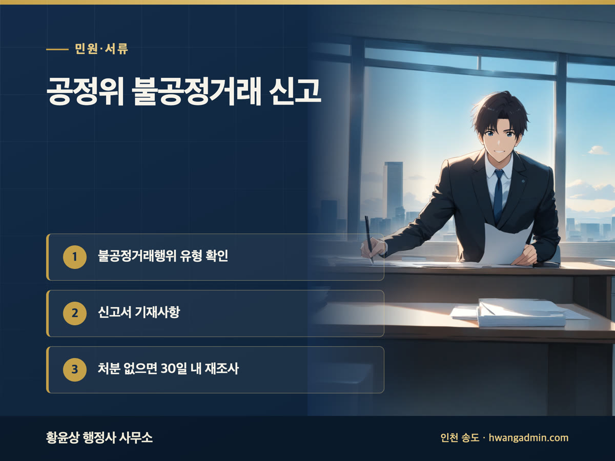 공정거래위원회 불공정거래행위 신고서 작성·제출 — 안내 이미지