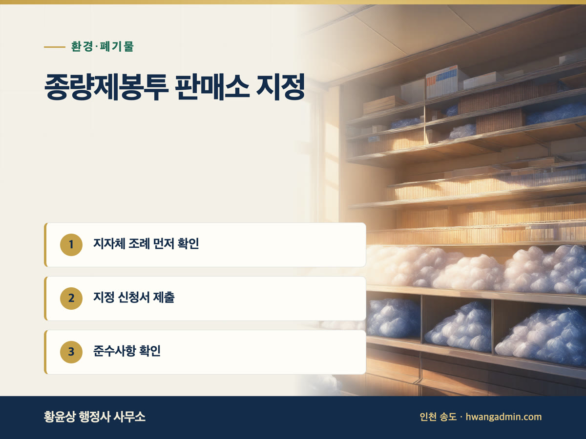 종량제봉투 판매소 지정 신청 절차 — 안내 이미지